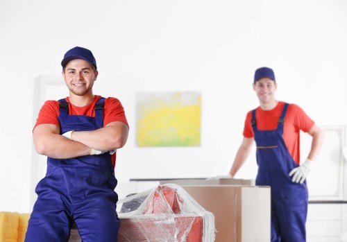 Careful wrapping and boxing of fragile household items