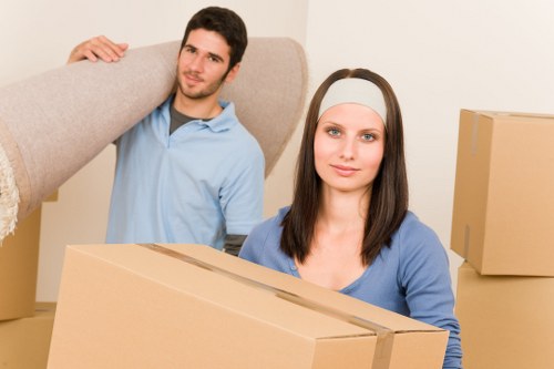 Careful loading of household items for a Croftonpark relocation