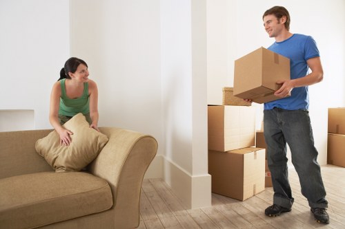 Moving truck arranged for a local relocation in Crofton Park